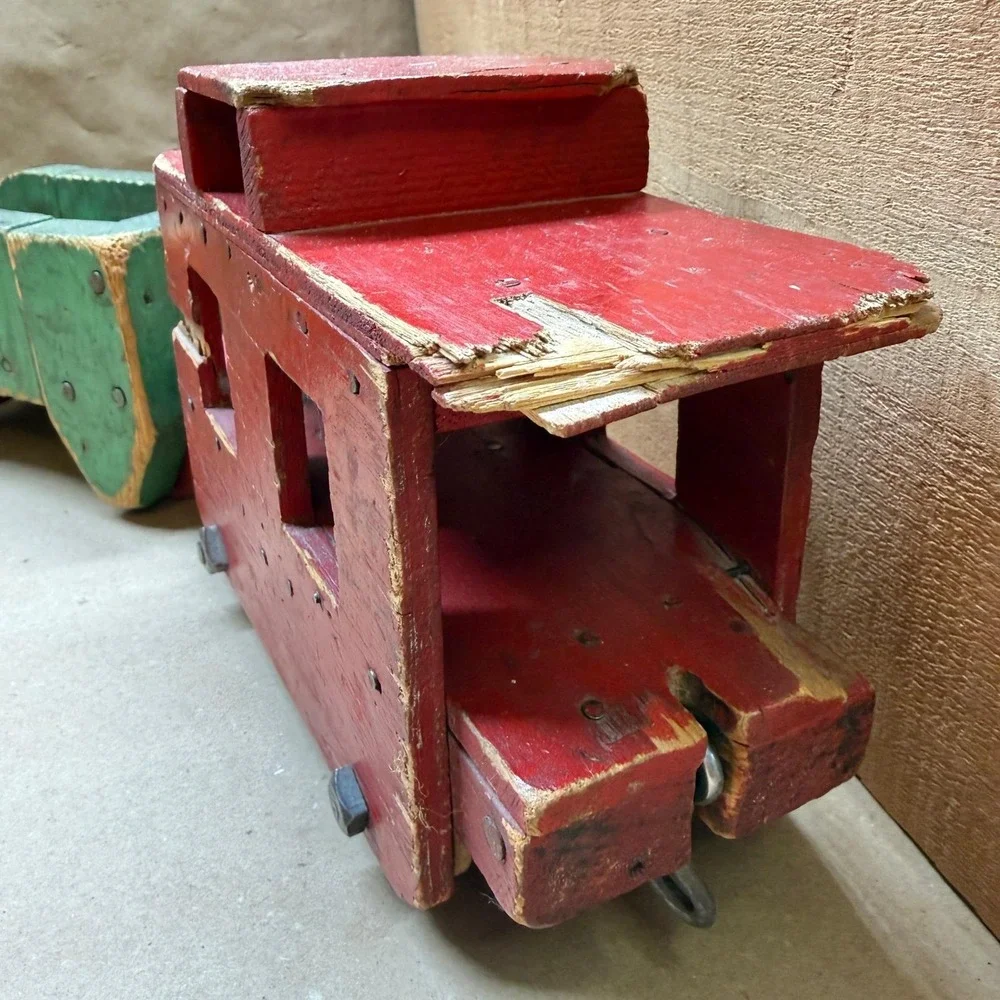 Handmade vintage wooden